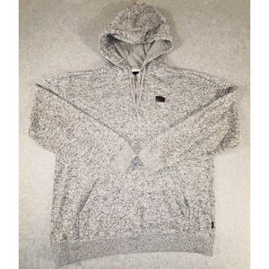 Vans Mens Large Knit Hoodie Sweater Gray Marled Pullover Skate Streetwear